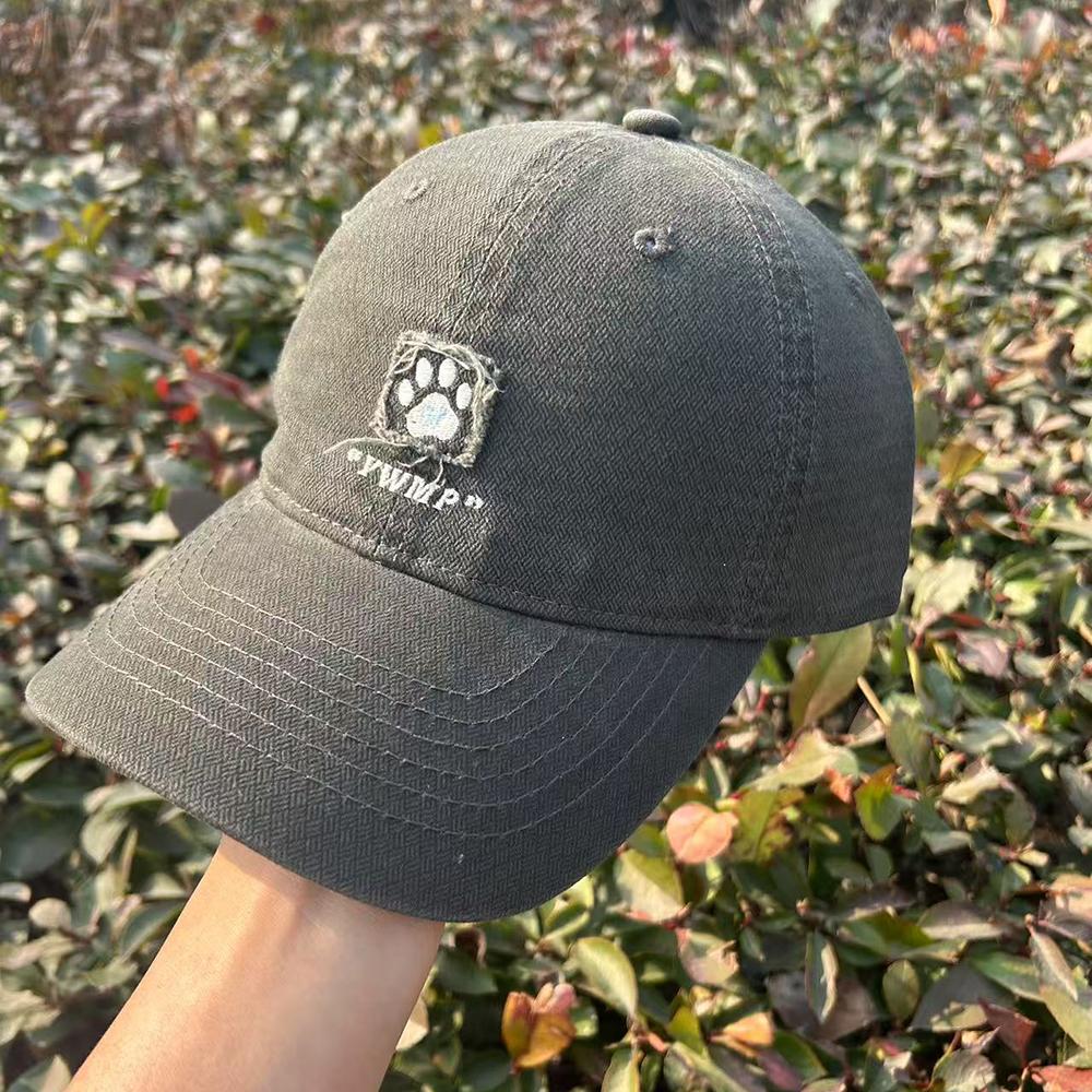 Korean Dog Embroidery Baseball Cap Men And Women Brand Casual Dad Hats Outdoor Sport Sunshade Golf Sun Hat
