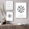 RUNES Posters and Prints Viking Scandinavian Old Norse Elder Futhark Runes Wall Art Print Pictures Canvas Painting Room Decor
