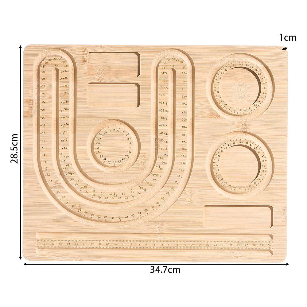 Original Pine Wood Beading Design Plate for DIY Necklace Bracelet Display and Accessories