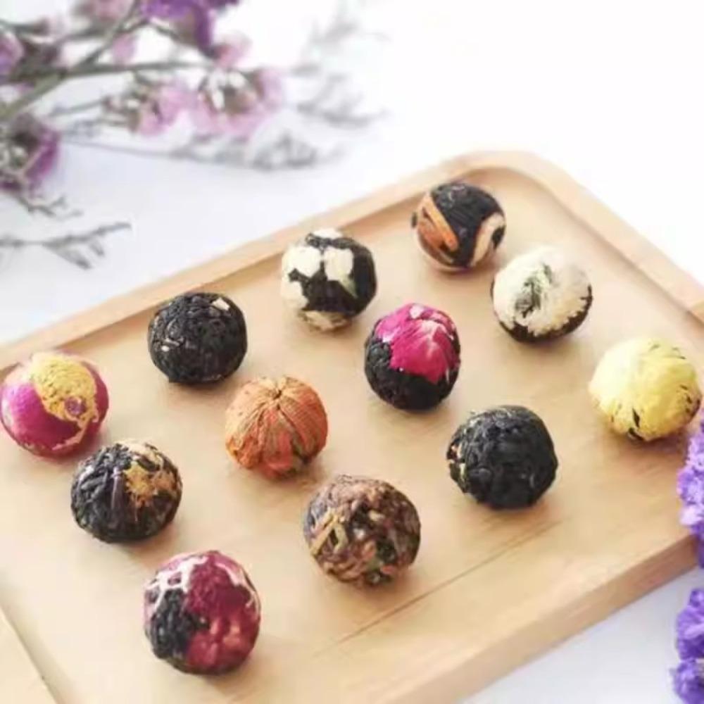 Yunnan Dianhong Tea Balls: Rose, Osmanthus, Jasmine, Chrysanthemum, Peony, Lily, Tangerine Peel & More