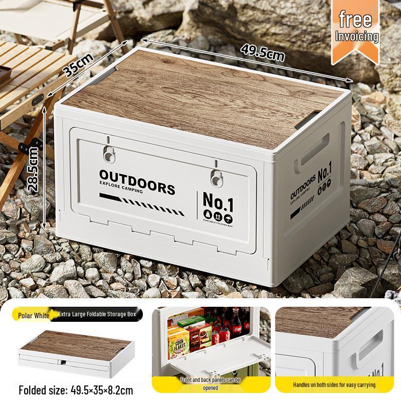 Folding Wooden Picnic Table & Car Trunk Organizer