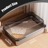 Stainless Steel Cat Litter Box Pet Supplies with High Sides Metal Pan S