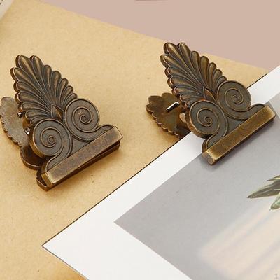 2 Pièces Clips Métalliques pour Reliure de Livres Porte-Pages en Papier Forme d'Arbre Solide Décoratif Utile