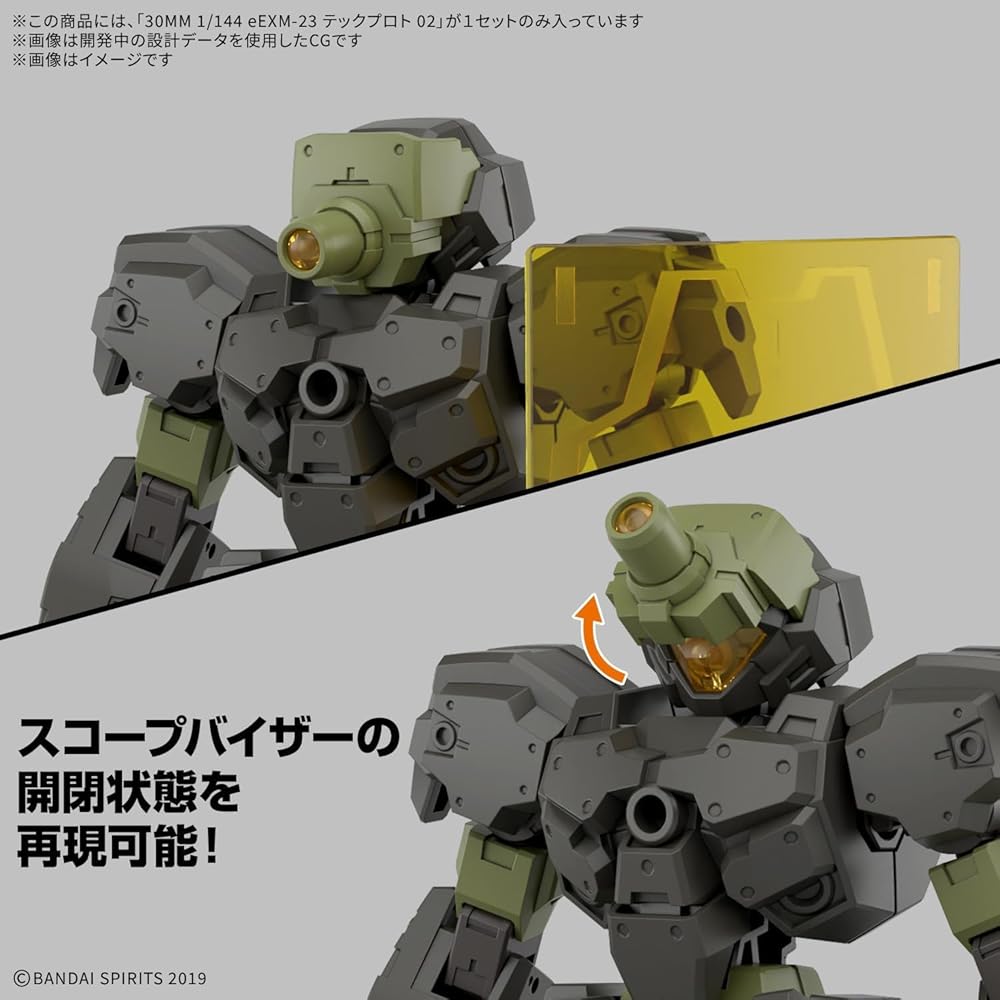 Bandai Spirits 30MM eEXM-23 Tech Proto 02 Plastic Model Kit 1/144 Scale Pre-painted Assembly Required