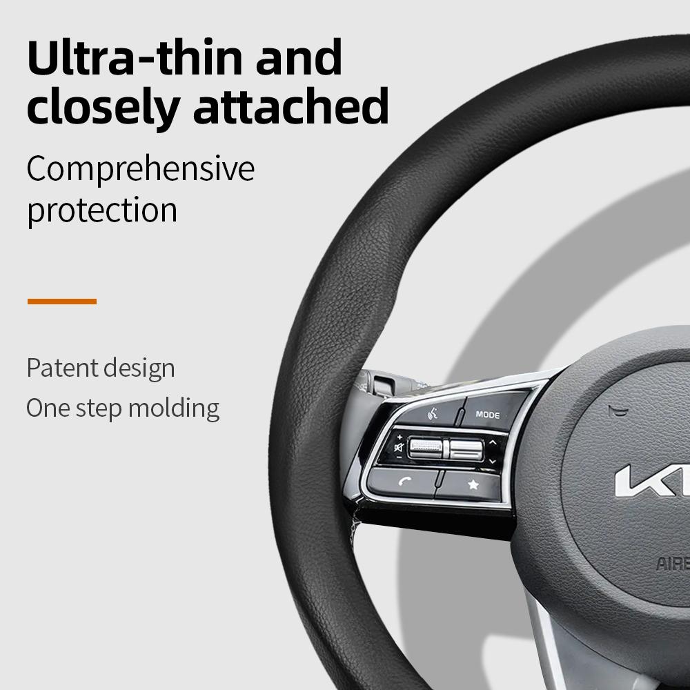 Suitable for Kia Ultra-Thin Breathable Leather Steering Wheel Cover Suitable for Ceed Jd Picanto Sportage 3 2019 Ev3 Rio 4 Cerato 2 Stonic Niro Xceed