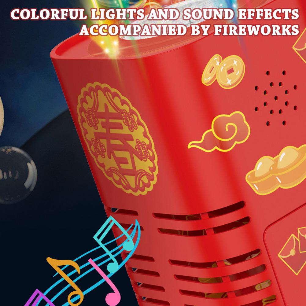 New Year Fireworks Bubble Machine Atmosphere Toys Colorful Lighting Sound Effects For Party Birthday Outdoor Garden Accessories