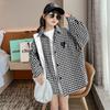 Children's Jacket Spring and Autumn Korean Version of Girls Plaid Long-sleeved Windbreaker Children's Shirt Jacket