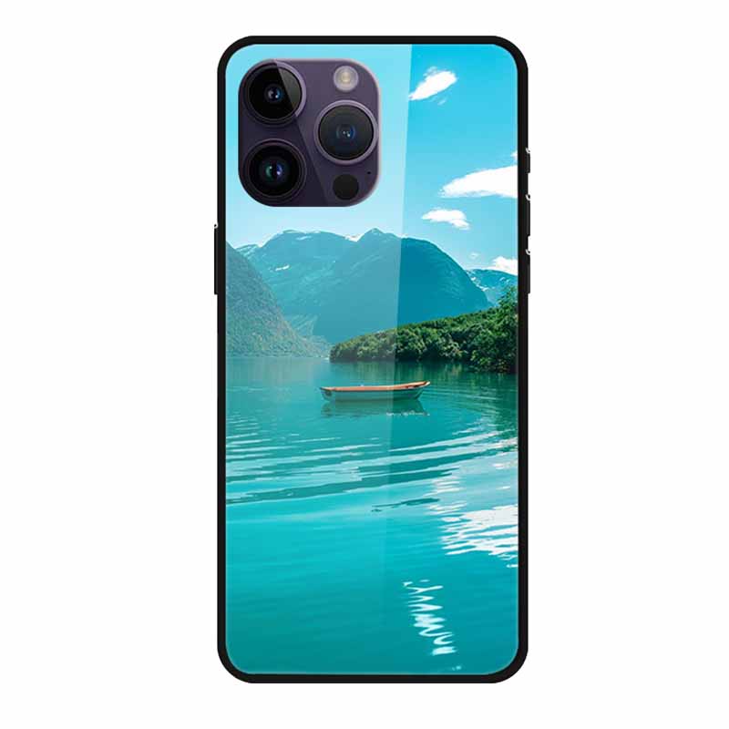 Tempered Glass Case For iphone 15 Pro Max Case Hard Glass Back Cover Soft TPU Bumper For iphone 16 Pro Max Phone Case 16Pro Max
