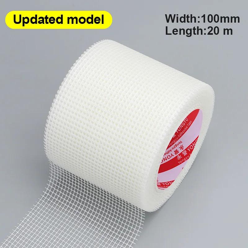 Grid Self adhesive wall crack prevention mesh with glass fiber mesh cloth cover gypsum alkali resistant tape wall crack repair