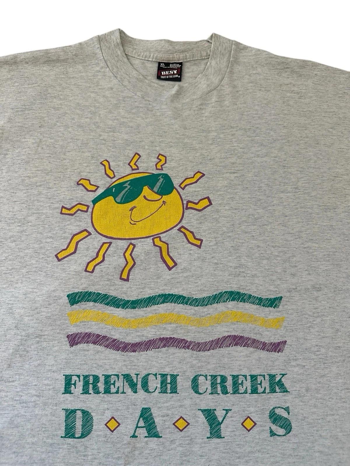 Vintage French Creek Days T Shirt Men’s XL 90’s Gray Pennsylvania USA S