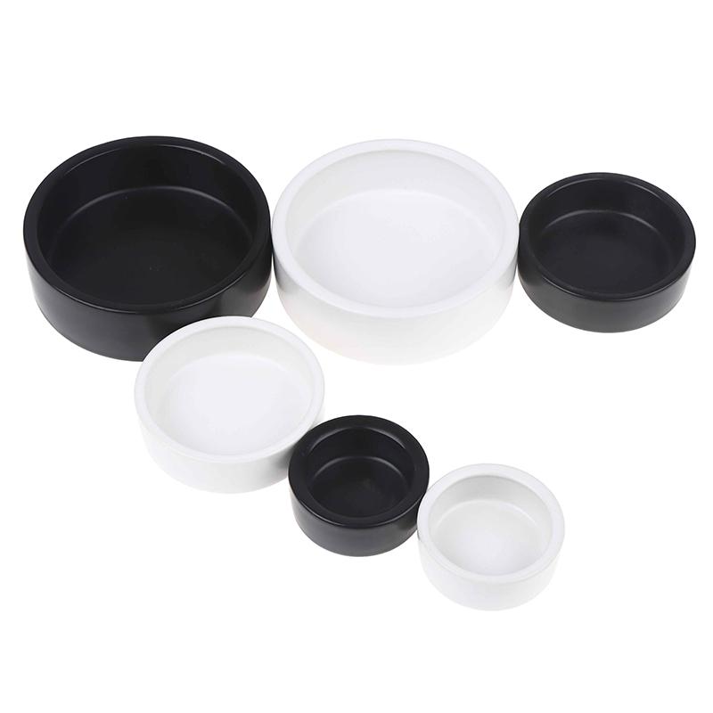 Sürüngen Mama Kabı Kaçış Önleyici Seramik Yemlik Siyah Beyaz Hermit Yengeci Kertenkele Bukalemun Mısır Yılanı İçin Sürüngen Su Kabı