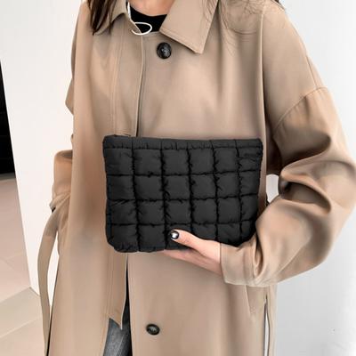 Damen Make-up Tasche Gepolstert Gesteppt Make-up Aufbewahrungstasche Puffer Make-up Tasche Groß Kosmetik Organizer Tasche Clutch Handtasche Beauty Case