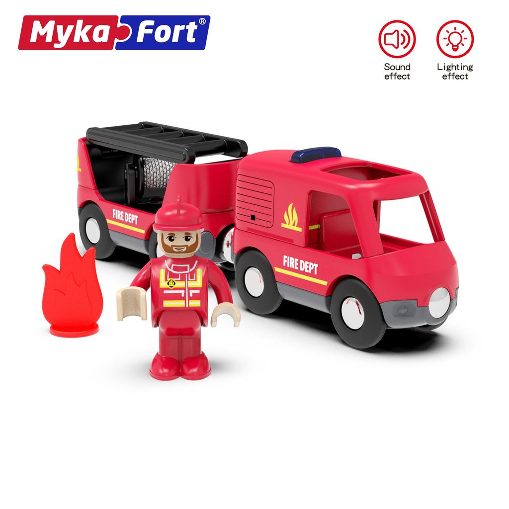 Sound und Licht Feuer Spielzeug mit Holz Track Szene Big Adventure Kinder