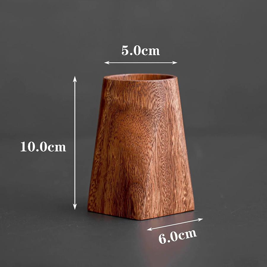 

Винтажная деревянная подставка для ручек Минималистичный органайзер большой вместимости для хранения карандашей, Портативный держатель для кистей для макияжа, Настольный органайзер, Подставка