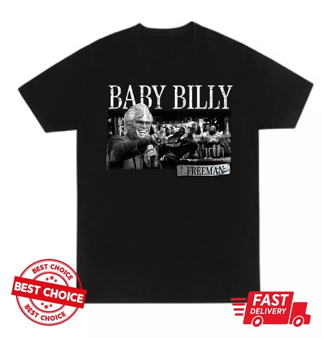 

26 Free Man Baby billy Unisex Black Shirt Unisex T-Shirt Size S to 3XL Unisex T-Shirt XXXL