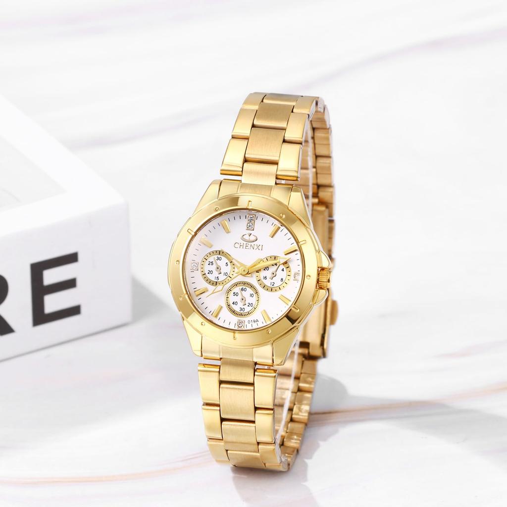 Edelstahl Wasserdicht Gold Analoganzeige Quarz Kleine Sekunde Dekoration Niedlich Freizeit Business Modeaccessoire Geburtstag Jubiläum Weihnachten