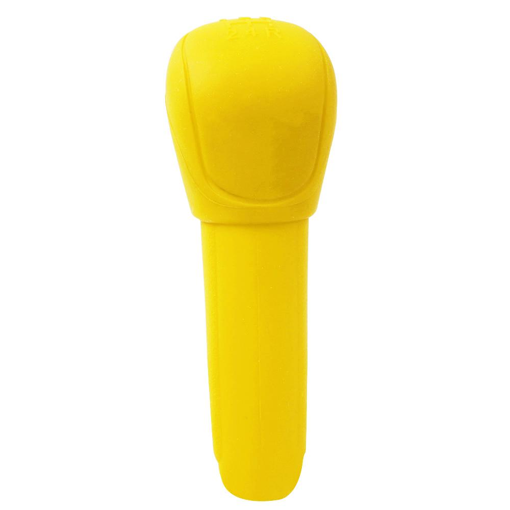 

Втулки переключения передач Внутренняя отделка Силиконовая головка коробки передач Чехол для ручки переключения передач Прочный автомобильный стиль Ручки ручного тормоза жёлтый