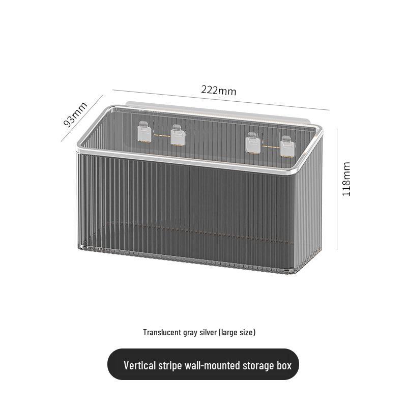 Punch-Free Wall-Mounted Bathroom Storage Box for Cosmetics and Washcloths