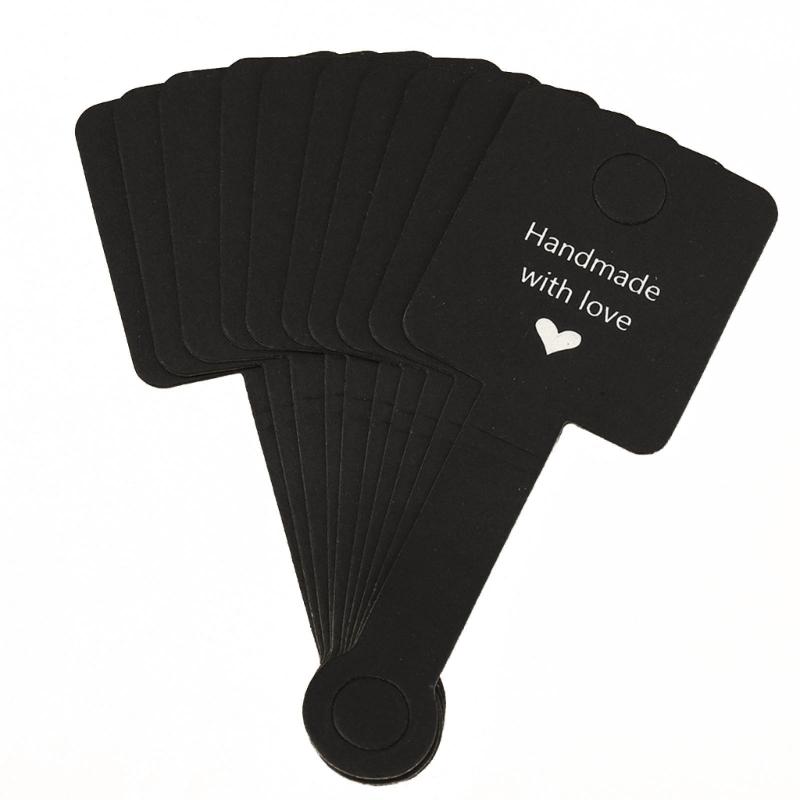 

50Pcs Self Adhesive Jewelry Display Cards Versatile Foldable Jewellery Tags for Ring, Bracelets, and Hair Accessories