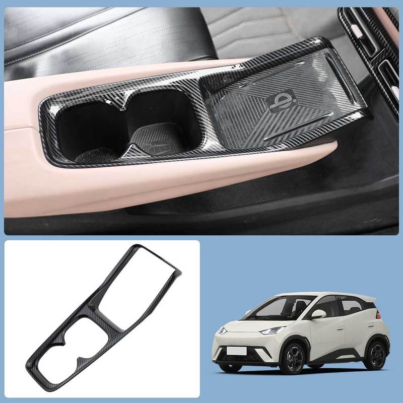 For BYD Dolphin Mini Dolphin Surf Seagull 2024 2025 LHD Gear Shift Panel Cover Center Console Water Cup Sticker Trim Accessories