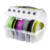 Line Winder Spool Box Fishing Tackle Box Line Organizer Multifunction Clear Case 6 Compartment Fishing Line Storage Case