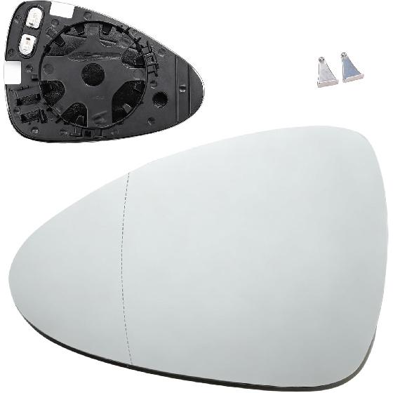 Left Side Mirror Glass Heated Replacement for Panamera 2010-2016 | W/Plate 97073103505 97073103503 97073103509 97073103505
