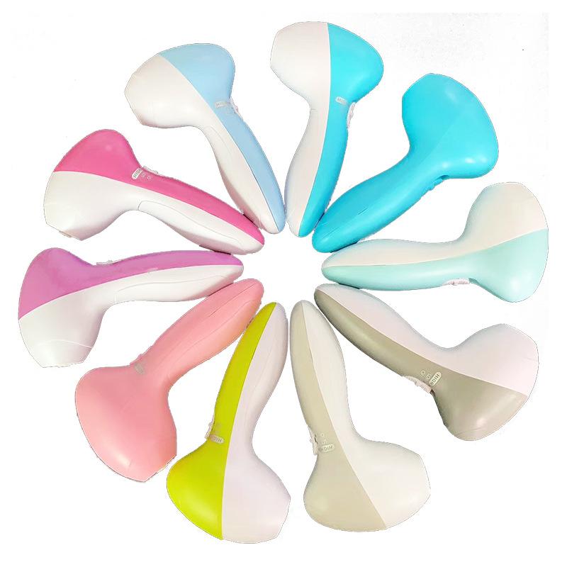 Electric 5-in-1 Facial Cleanser Facial Massage Cleanser Brush Facial Massage Pore Cleaner for Deep Cleansing Battery Free
