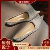Gypsy Rhinestone Pearl High Heel Wedding Premium Bridesmaids Wedding Dress Bridal Wedding Shoes Sheepskin Shoes