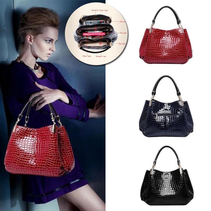 SCIONE Leder Muster Frauen Tasche Europa Amerikanischen Trend Big Bag Einfache Wilde Handtasche Koreanische Dame Tasche