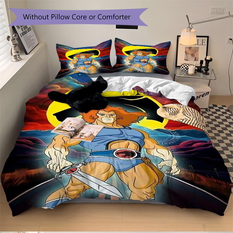 3pcs Thundercats Duvet Cover Set, Includes 1 Duvet Cover and 1/2 Pillowcases (No Insert) yy251104205