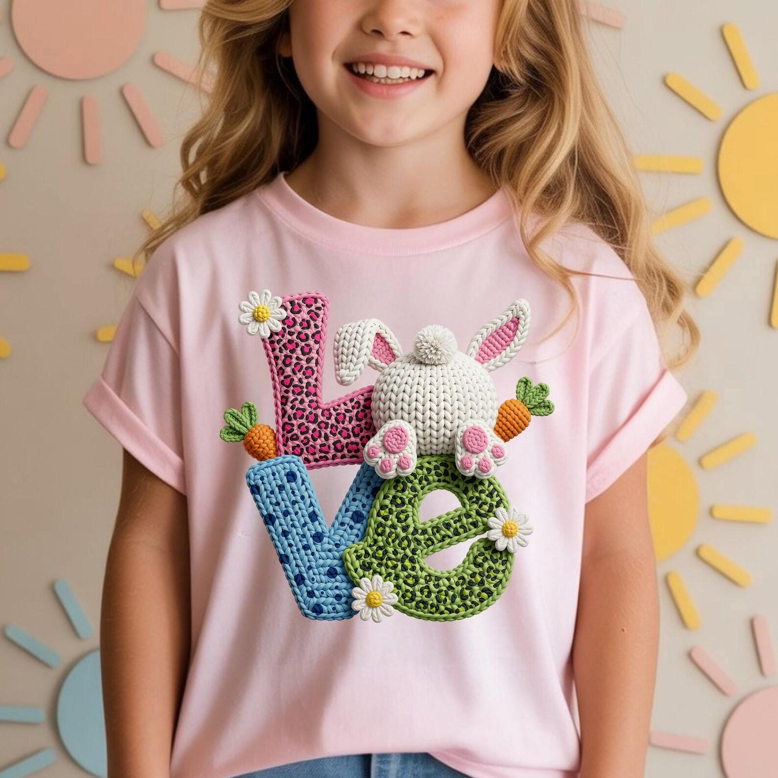 Easter Bunny Shirt, Retro Easter Shirt,Love Easter Shirt, Cute Bunny Easter Day Gift, Bunny Shirt, DTF Printing Shirt 150