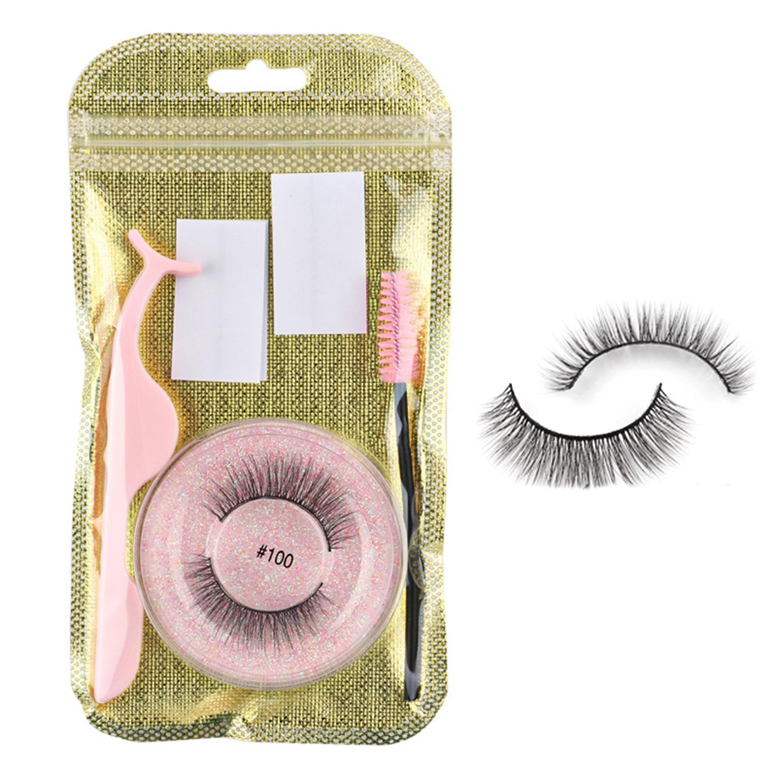 

Многоразовые самоклеящиеся ресницы Не требуется клей или подводка для глаз Легко наносить 3 секунды, чтобы надеть устойчивые водонепроницаемые накладные ресницы A