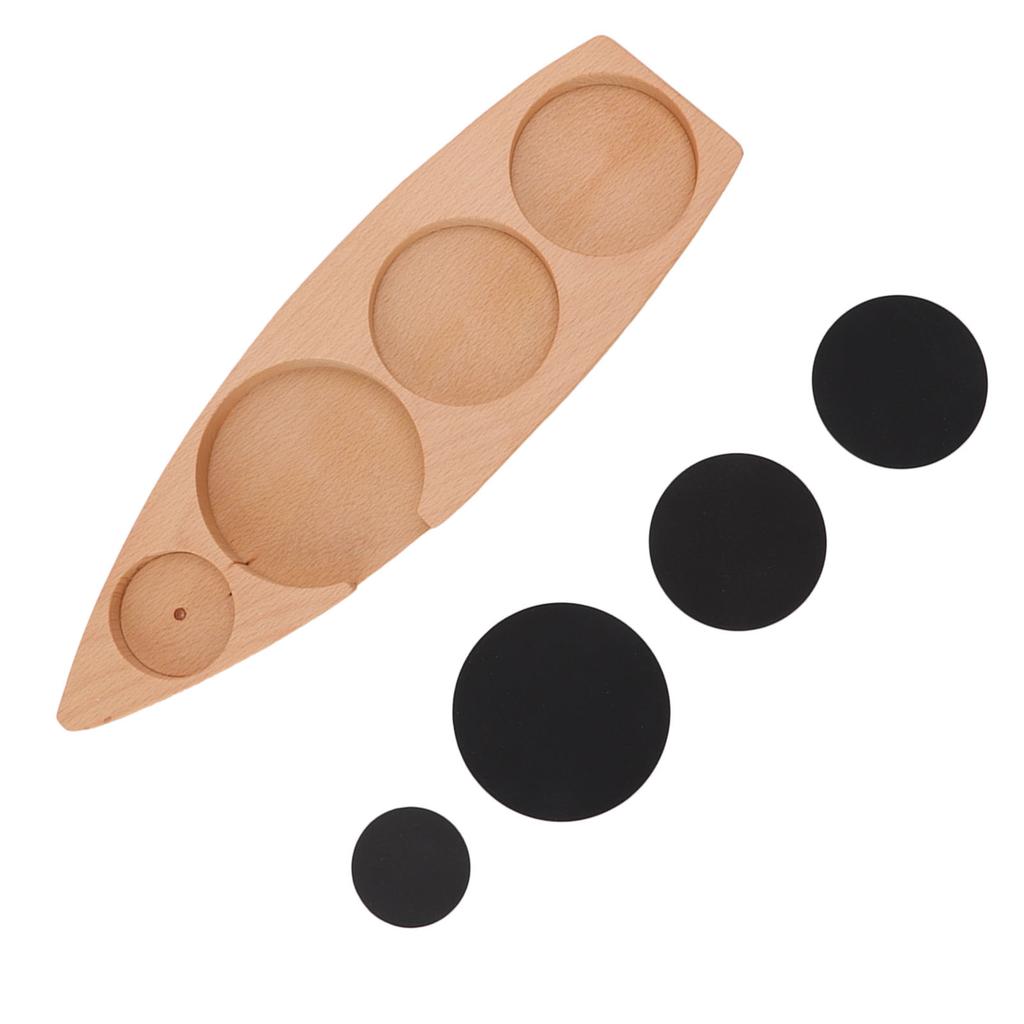 Wooden Coffee Tamper Holder Coffee Tamper Mat Stand Coffee Maker Support Storage Base Beech Small for 51mm 2.0in 53mm