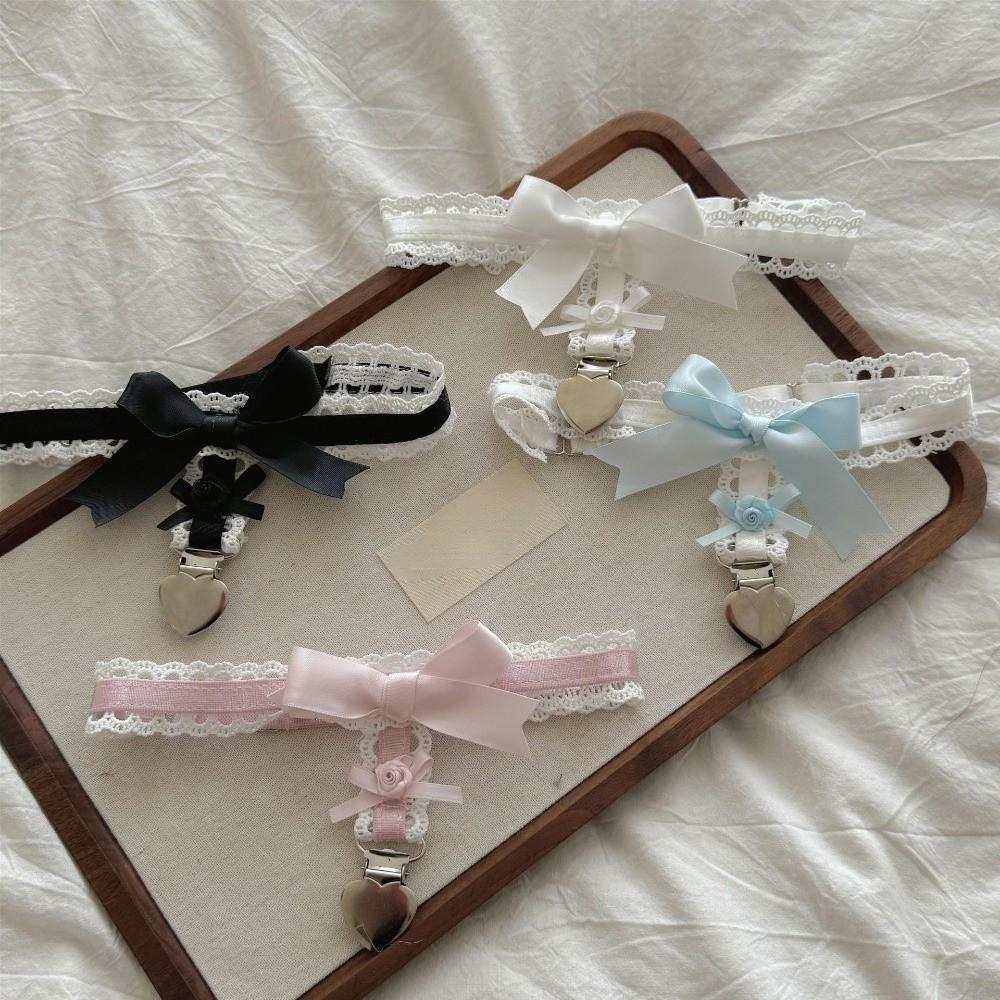 Floral Lolita Leg Rings Lace Garter Belt Fashion Suspender Stockings Clip  JK Accessory