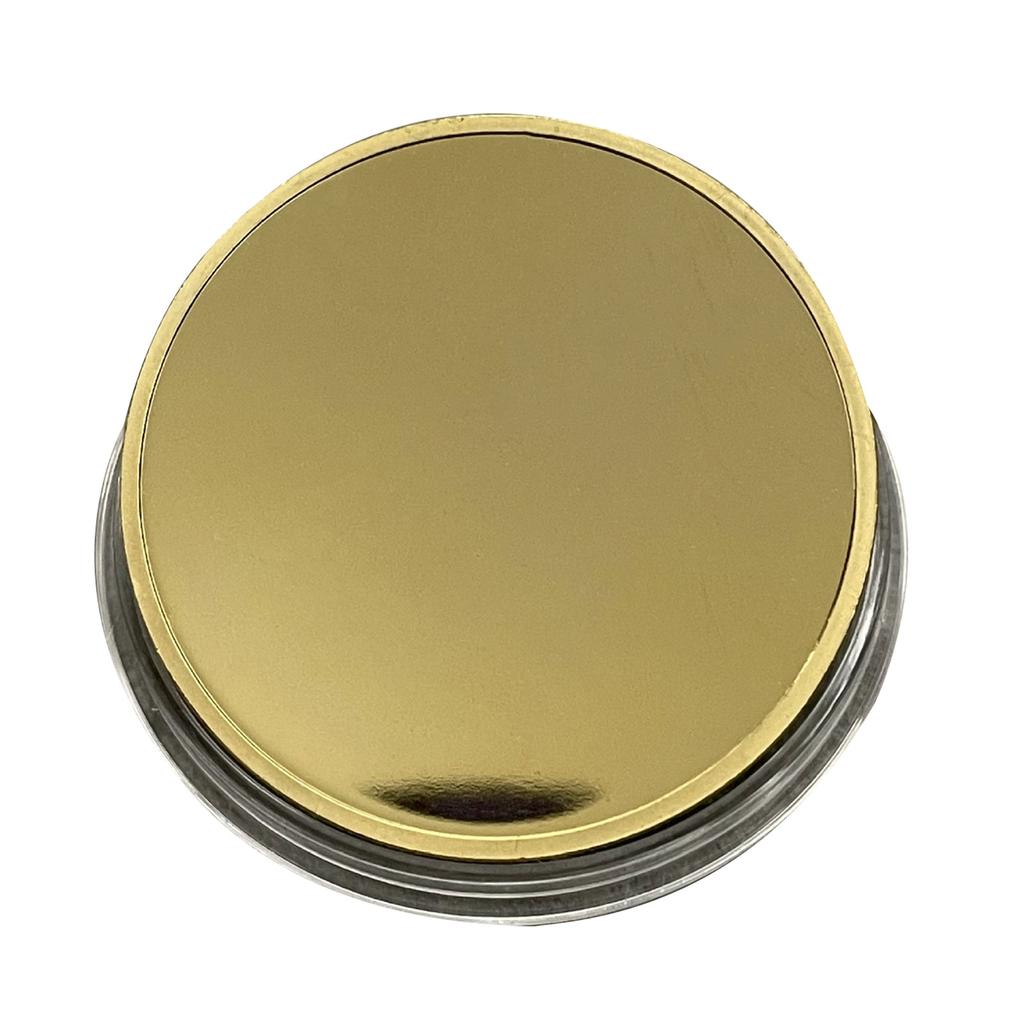 10 Pezzi Monete Vuote per Artigianato e Incisione Finitura a Specchio Ferro 40mm Distintivi Vuoti da Collezione con Custodia Protettiva Trasparente