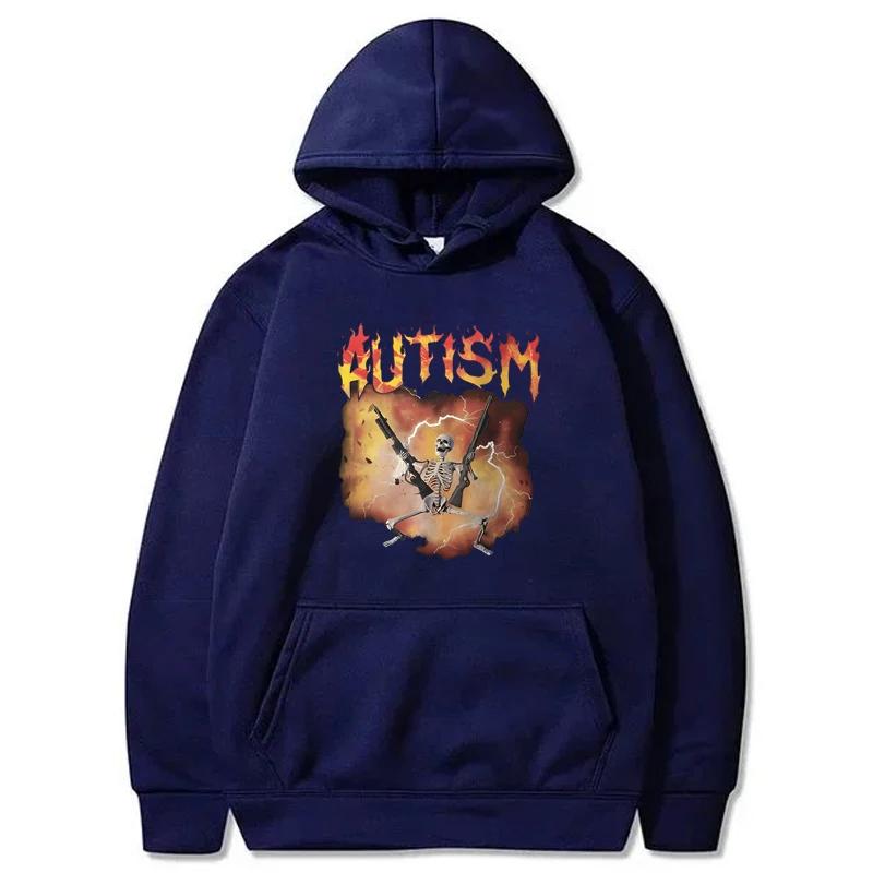 

Autism Funny Hoodie Men Women Casual Loose Round Neck Long Sleeve Pullover Autumn Winter Fashion Fleece Tops Sweatshirts 3XL