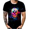 Men's Fashion Casual Loose 3D Cool Printing Round Neck Pullover T-Shirt Top