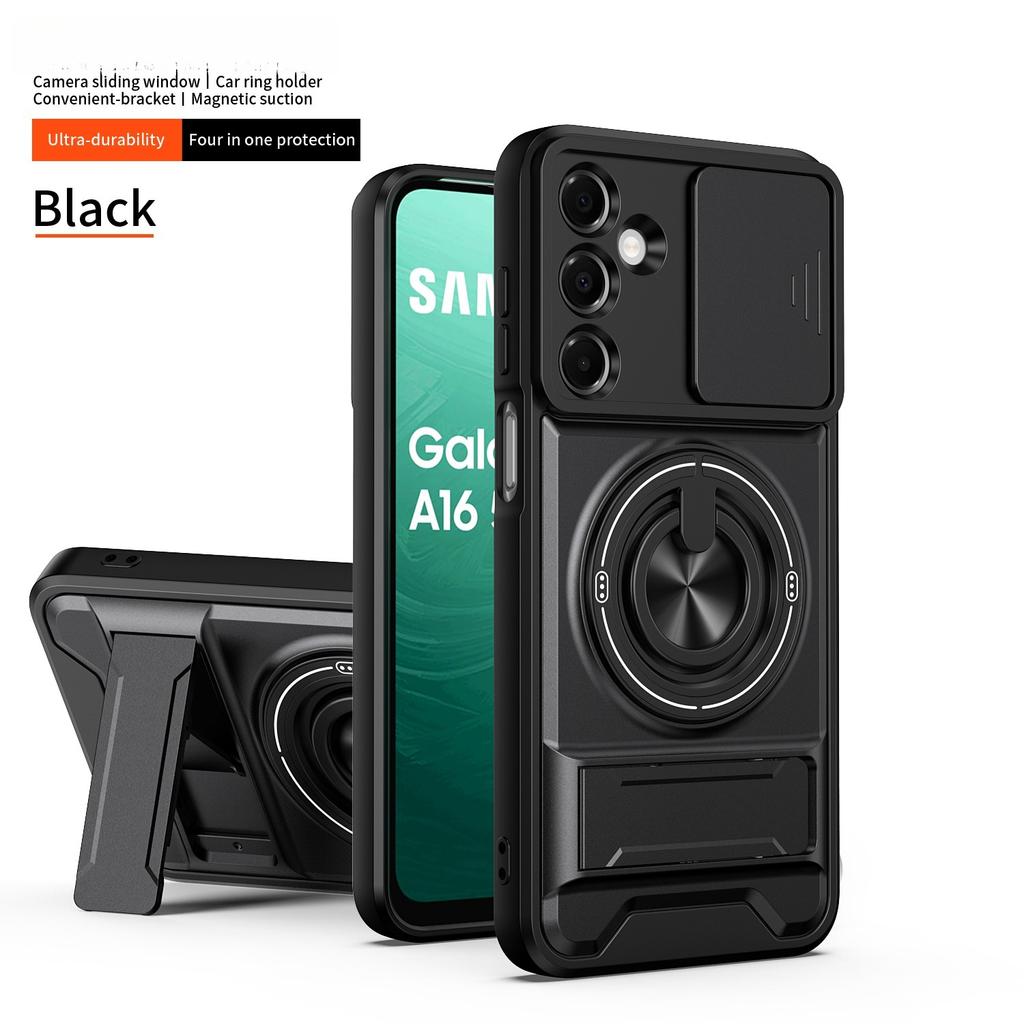 Für Samsung Galaxy A23 A24 A25 A26 A17 F17 A13 A14 A15 A16 A05S A06 A32 Luxuriöse Handyhülle mit drehbarem magnetischen Ringhalter aus Kunststoff