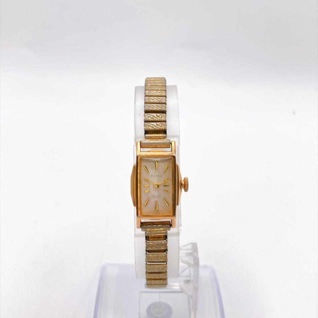 Used 543 SEIKO Solar Seiko Ladies Watch Manual Wind Working Rectangular 60s Vintage