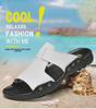 Men's Large Size Breathable Leather Sandals (Sizes 45-52) with Soft Soles, Wide Fit, and Flip Flop Style.