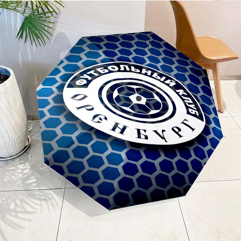 Soccer Club Emblem Design Printed Automatic Umbrella, 8-Frame for Travel, camping, Casual Umbrella, Essential Gift for  for family and friends