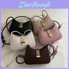 Stylish Large Capacity French Commuter Shoulder Bag With Lock Closure For Women In White Black Pink Khaki Brown