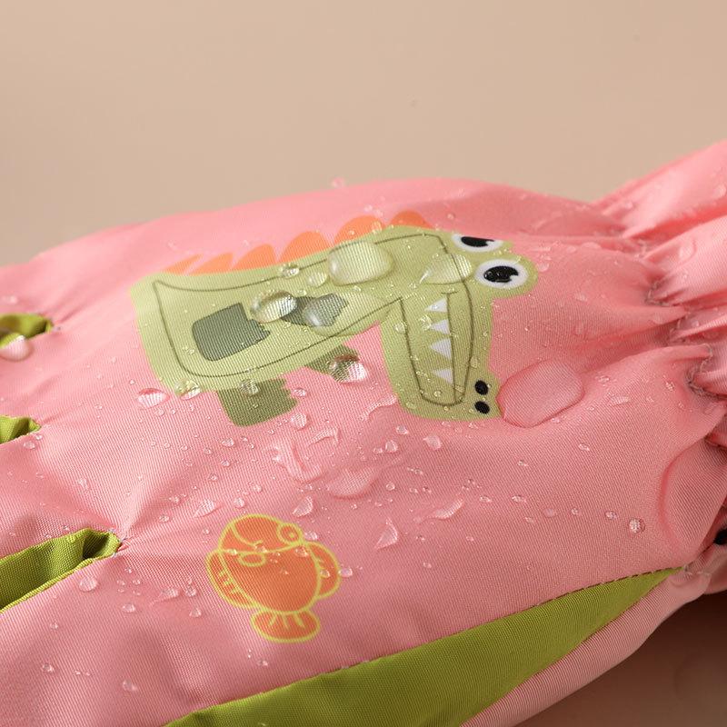 Children's Warm Gloves for Winter Plus Velvet Thickened Ski Gloves for Students Cycling Waterproof and Cold Resistant Gloves for Boys and Girls