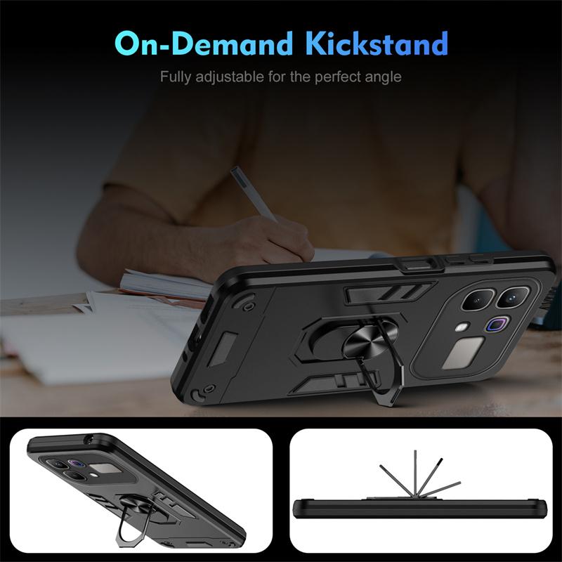 Funda For Infinix Note 60 Pro Case Car Magnetic Holder Ring Stand Shockproof Armor Back Cover For Infinix Note 60 Ultra Coque