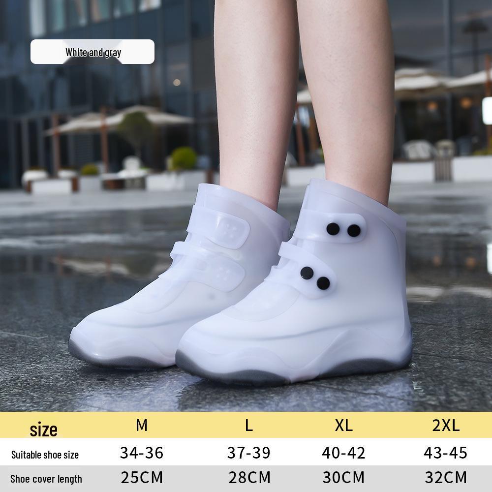 Silicone Non-Slip Waterproof Shoe Covers for Adults – Thickened, Wear-Resistant, Reusable Rain Boots for Men and Women