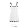 Kaslead New Women Clothes Western Style Fashion Simple Artificial Pearl Embroidery Dress 5584114