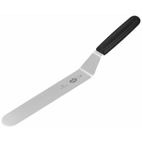 VICTORINOX Offset Spatula, Professional Palette Knife, 25cm, Black, Flexible and Essential for Baking, Professional, 5.2703.25
