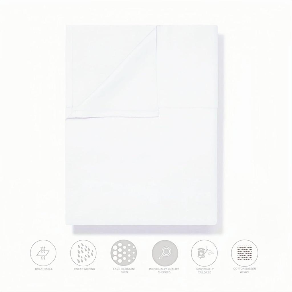 Twin Size Flat Sheet Only, Soft 300 Thread Count 100% Cotton Flat Sheets, Cool & Breathable Bed Sheets, Top Sheet, Flat Sheet Only, Single Flat