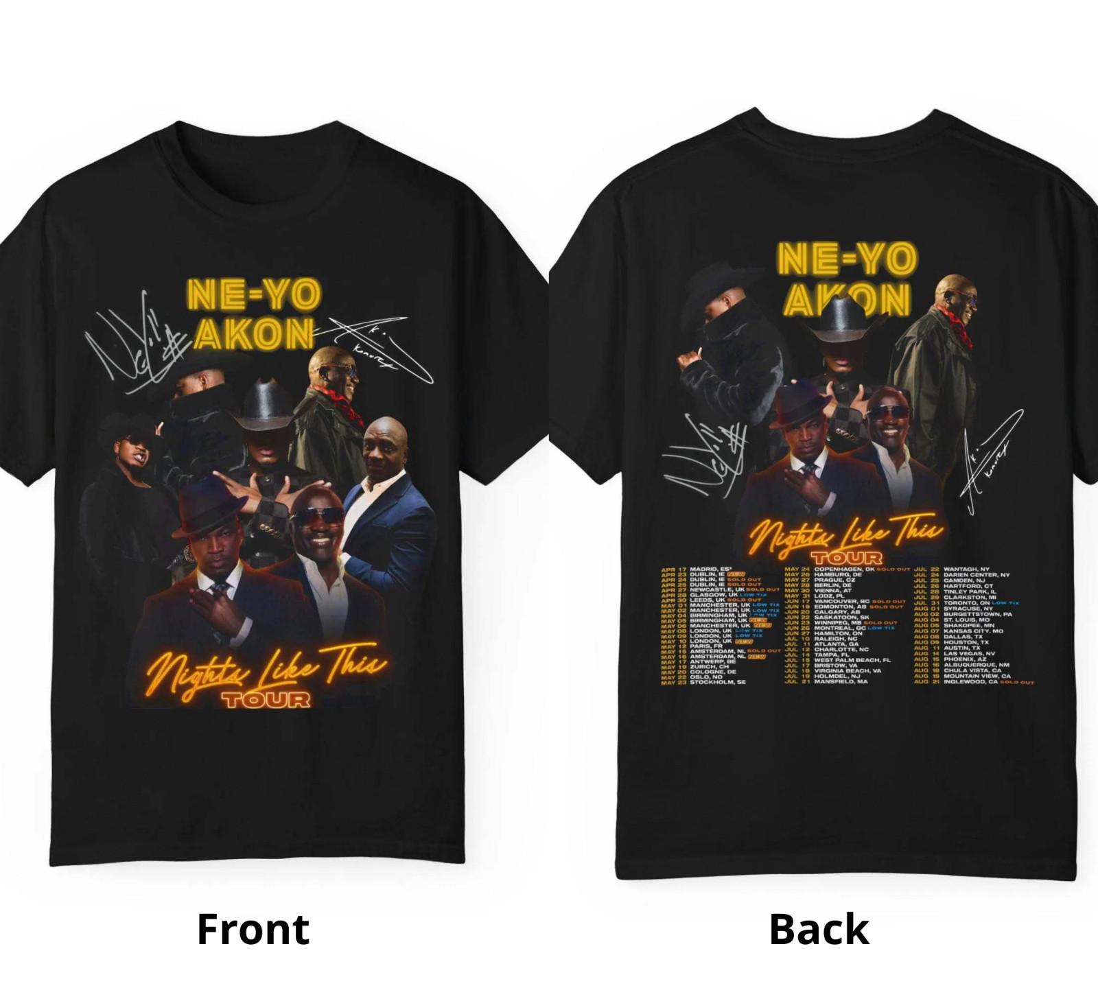 Ne-yo & Akon Nights Like This Tour 2026 T-Shirt XXL