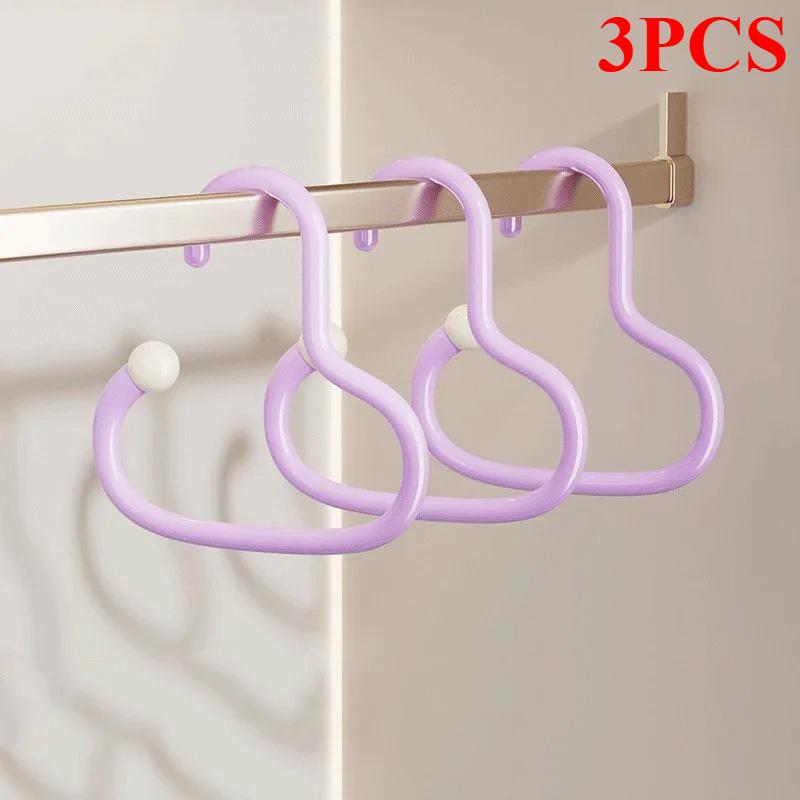 

3PCS Dopamine Circular Scarf and Tie Display Stand Multifunctional Hook, Suitable for Bedroom Storage of Scarves and Tie Racks фіолетовий